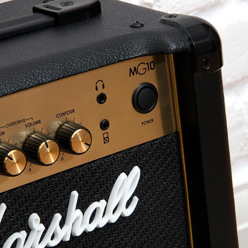 马歇尔(Marshall)吉他音箱 MG10G电吉他音箱 初学原声失真效果马勺电吉他音响 24W