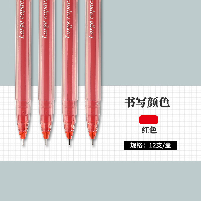 晨光(M&G)拔盖中性笔一体芯AGPY5501红0.5高清大图
