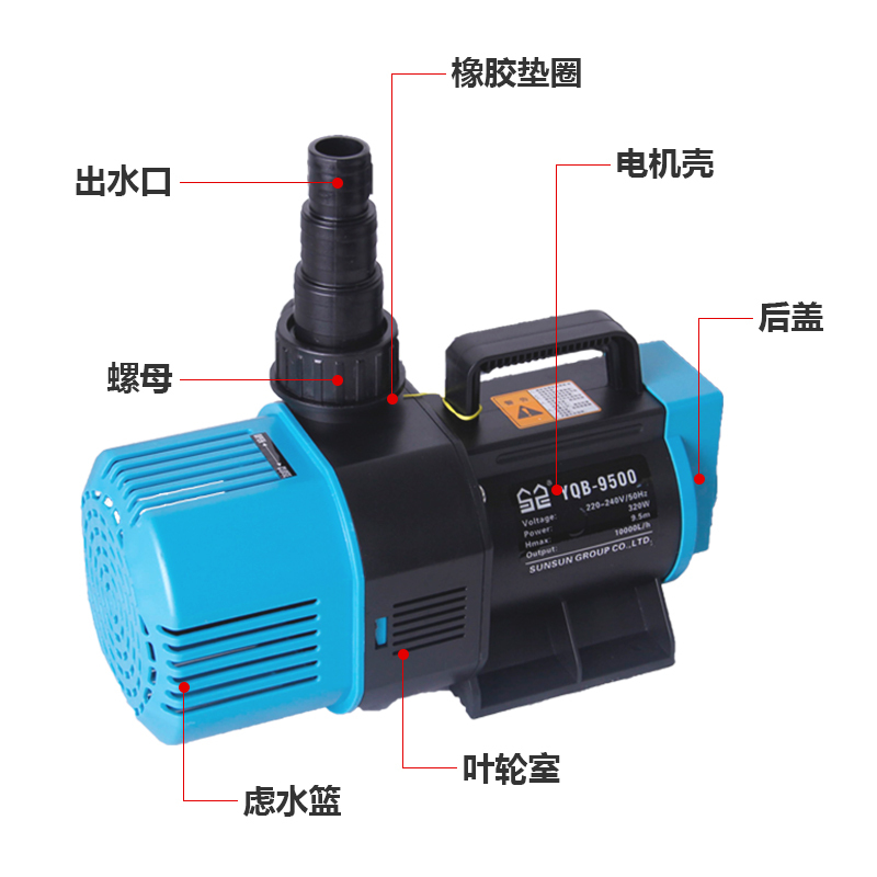 潜水泵池塘抽水泵鱼缸循环泵假山流水瀑布水幕墙泵喷泉泵高清大图