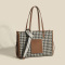 棋盘菱格单肩包新款2022秋冬托特包时尚腋下大包休闲大容量手提