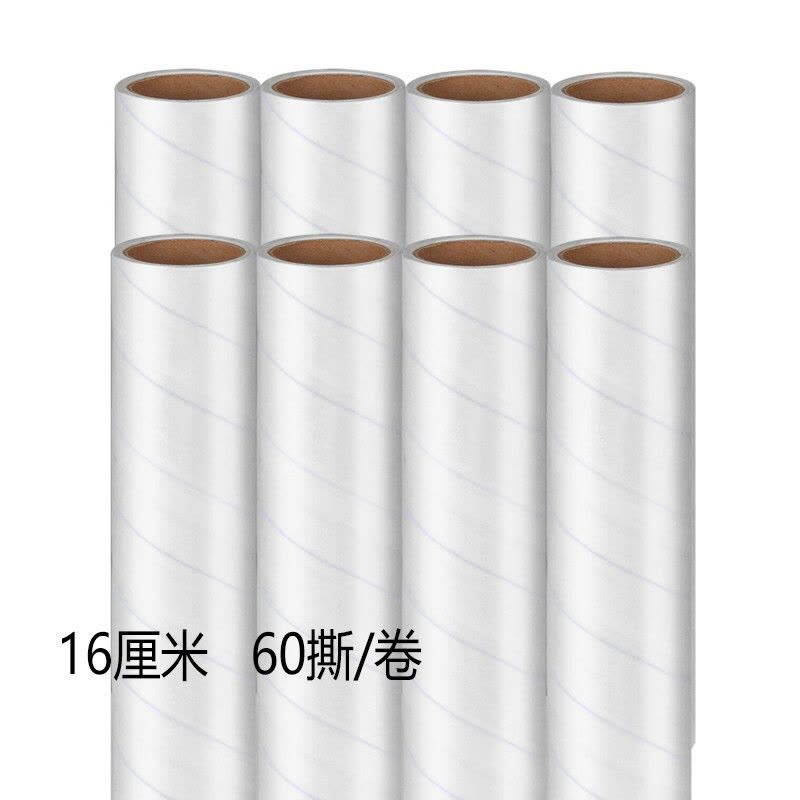 长柄粘毛器滚筒大号地板地毯清洁宠物毛发粘尘滚筒可撕式替换卷纸加长杆沾毛滚刷图片