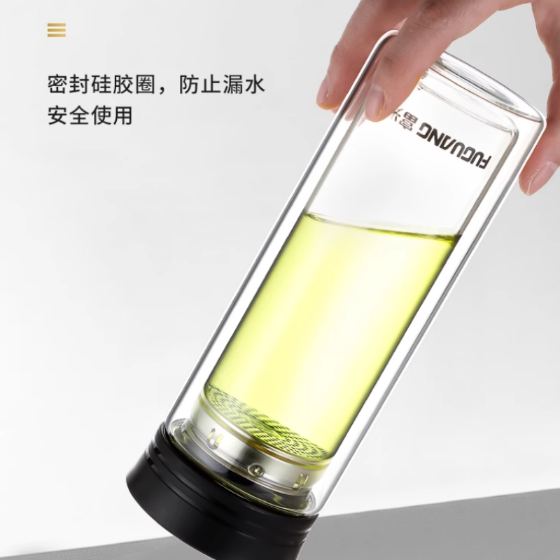 富光 致格G1613 单层玻璃杯420ml(单位:个)黑色高清大图