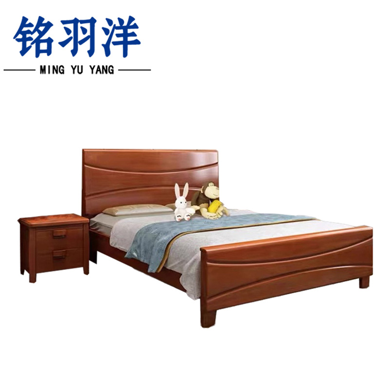 铭羽洋A01床120*215*45cm+床头柜套高清大图