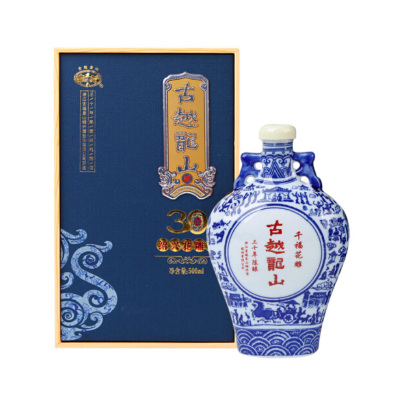 古越龙山 绍兴黄酒 花雕酒 千福三十年 30年陈礼盒 500ml单瓶礼盒装