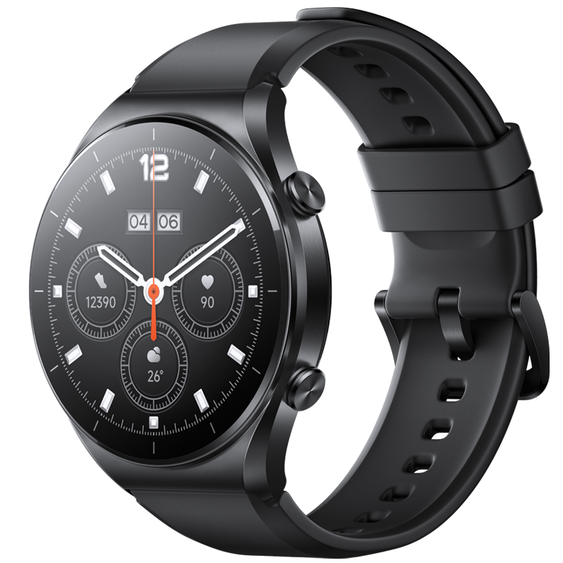 小米miwatchs1智能手表曜石黑黑色氟橡胶表带