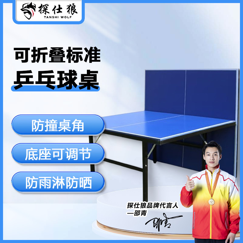 探仕狼 乒乓球桌标准室内兵乓球台室外家用可折叠 TSL-2550