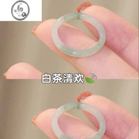 JiMi白茶清欢戒指素圈青梅绿茶素戒闺蜜江南烟雨琉璃荔枝奶冻国风戒素 3#浅粉色-荔枝奶冻(单个装)