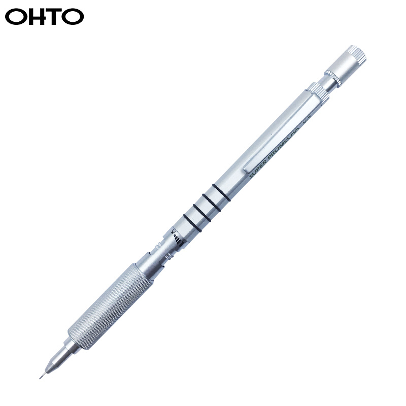 日本进口乐多(OHTO)PM-1504P 0.4mm多功能自动铅笔自带橡皮擦 素描绘画铅笔 金属活动铅笔 按动考试铅笔