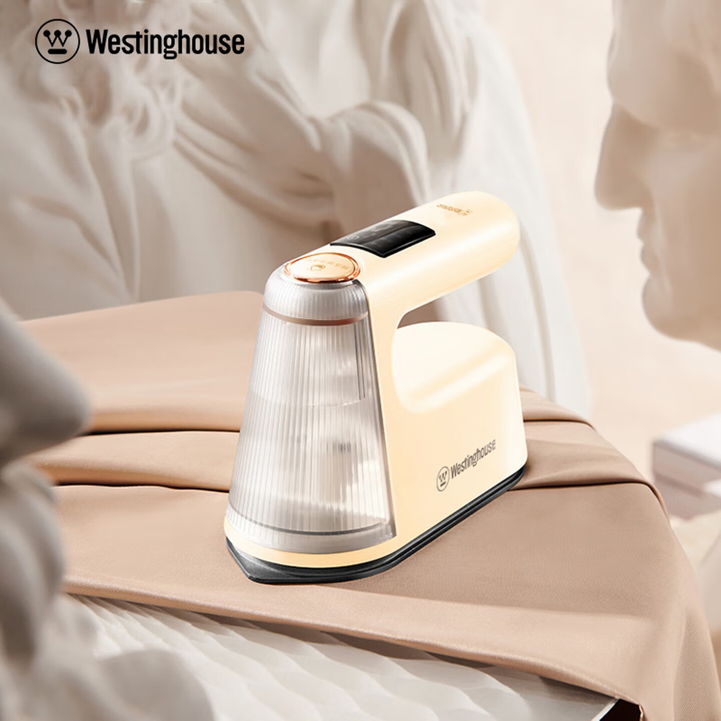 西屋(Westinghouse)手持式干湿两用电熨斗 WGTS7 米黄色