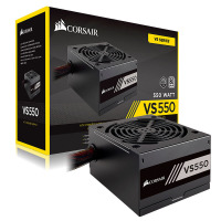 美商海盗船VS550额定550W电源80PLUS认证/12cm风扇)台式电脑电源游戏主机电源