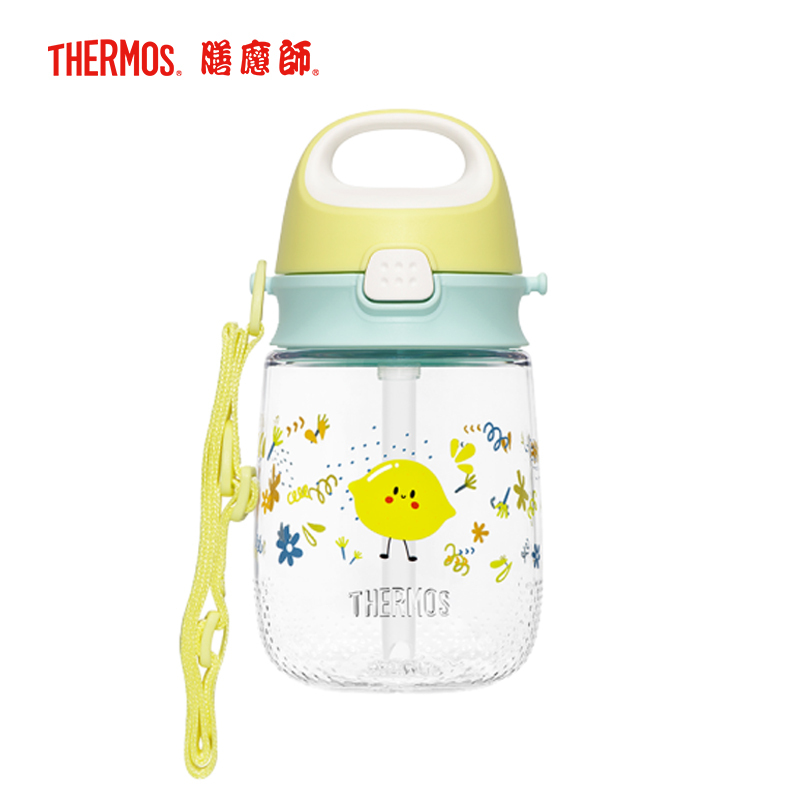 膳魔师THERMOS儿童吸管杯便携塑料杯宝宝水杯学饮杯防摔水果主题夏季水杯BBSA-370 AVO