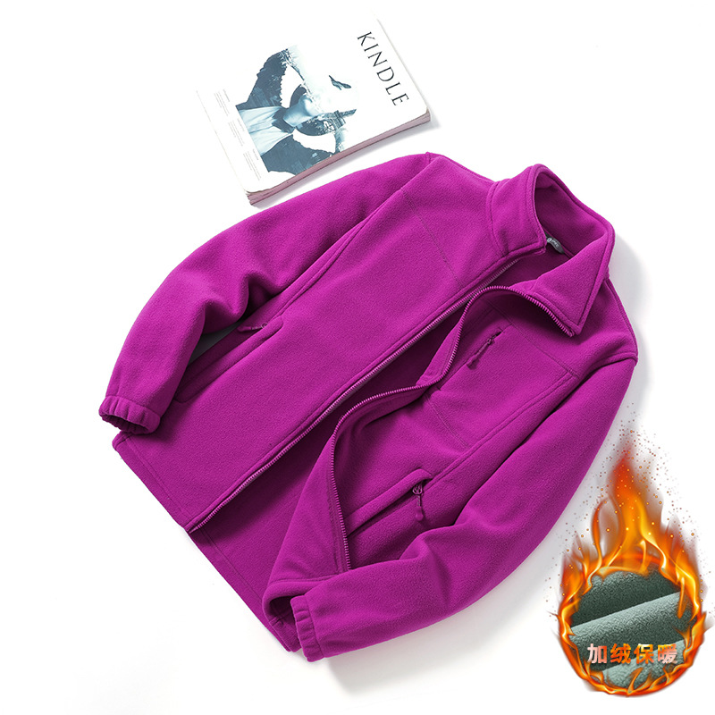 健卡侬 外套抓绒 J196 女玫红 L