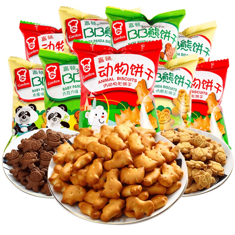 嘉顿饼干500g散装bb熊巧克力鸡蛋动物饼干儿童小包装休闲零食小吃参数