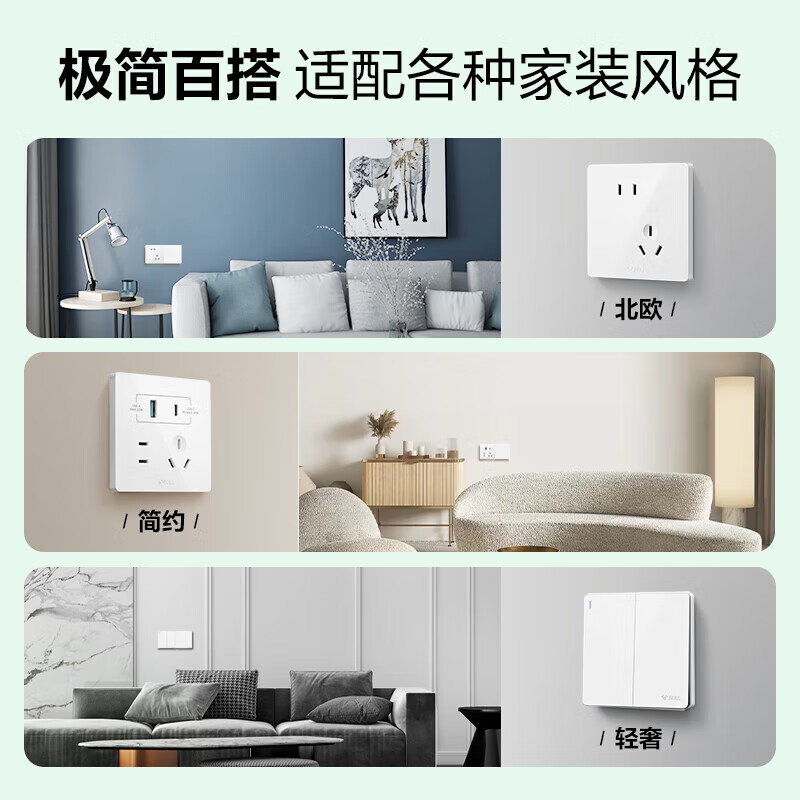公牛智能USB排插G28多功能安全保护多口设计家用办公两用高速充电器高清大图
