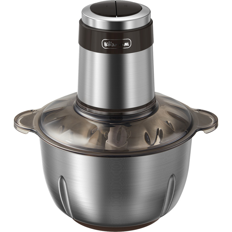 小熊绞肉机家用电动小型不锈钢全自动多功能家用搅拌碎肉机料理机 2.5升食品级不锈钢碗[共1副刀头]送饺子模高清大图