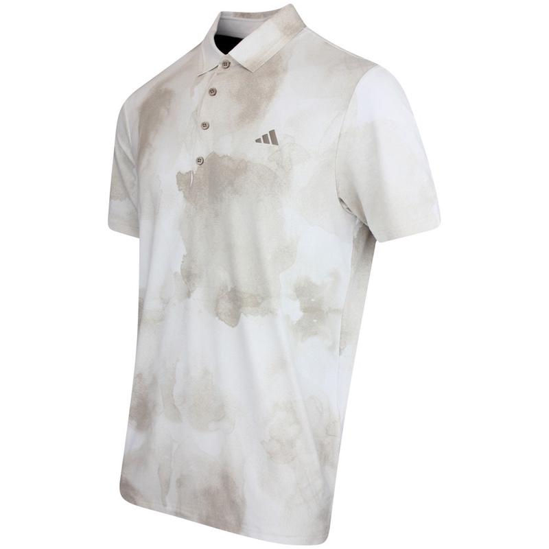 Adidas男士透气弹力高尔夫运动T恤 时尚烟雾印花设计高清大图