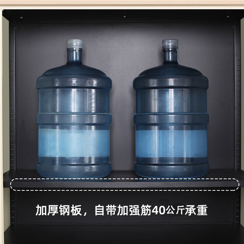 戴劲钢制仿木纹转印更衣柜员工宿舍铁皮衣柜鞋柜办公室储物柜三门A款高清大图