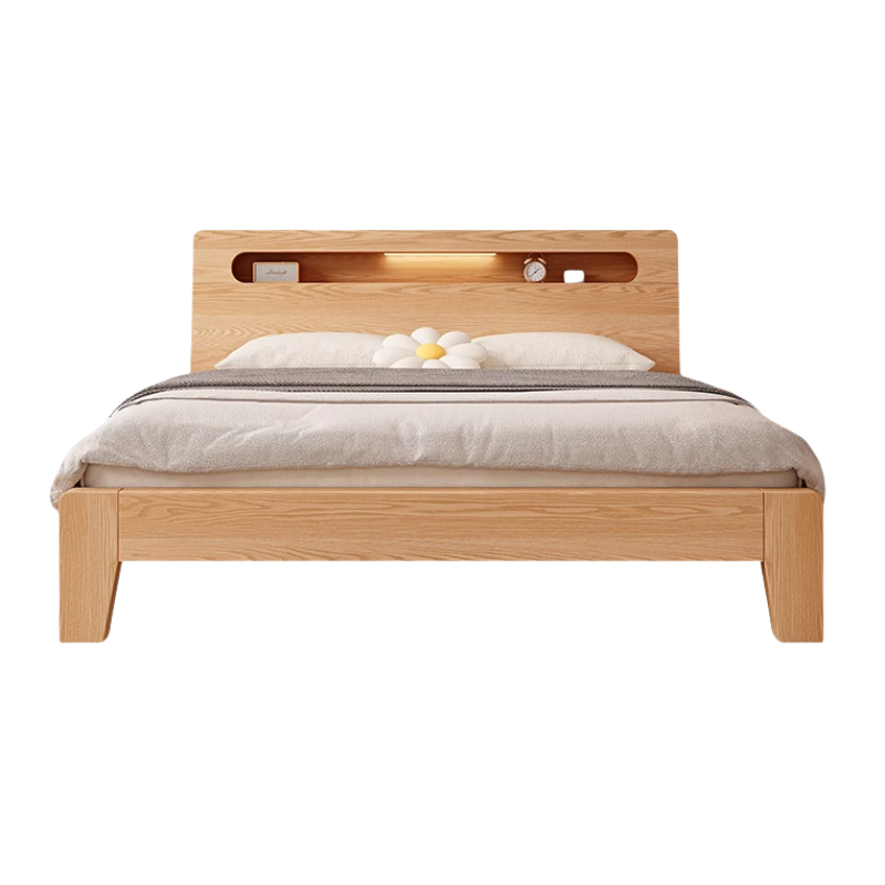 悦兴诚单人床1.2米+床头柜*1组高清大图