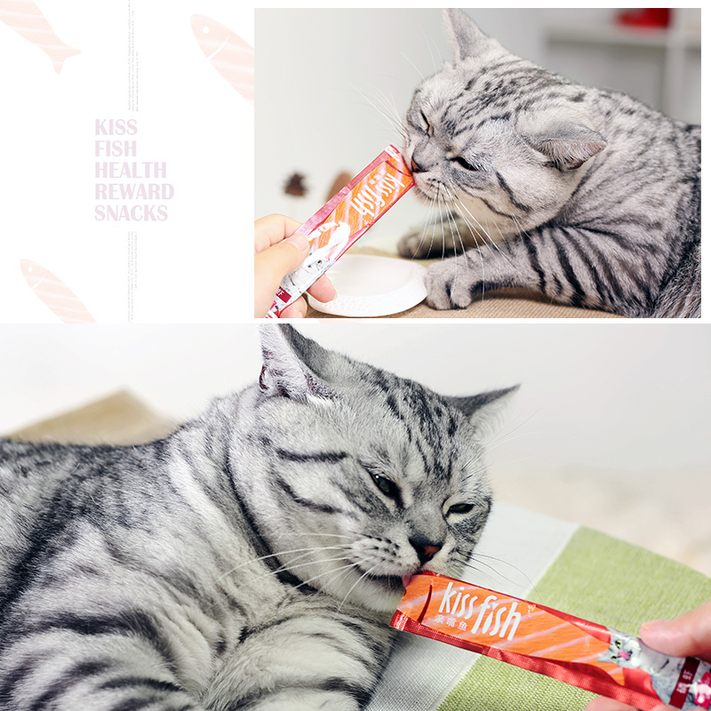 麦富迪猫零食亲嘴鱼猫条-海洋鱼10支亲嘴鱼鱼肉猫条流质猫罐头幼猫成猫布丁湿粮