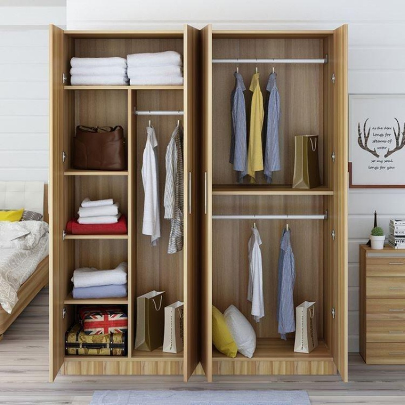 衣柜实木简易组装卧室现代简约衣橱大小经济型出租房用宿舍挂衣柜定制
