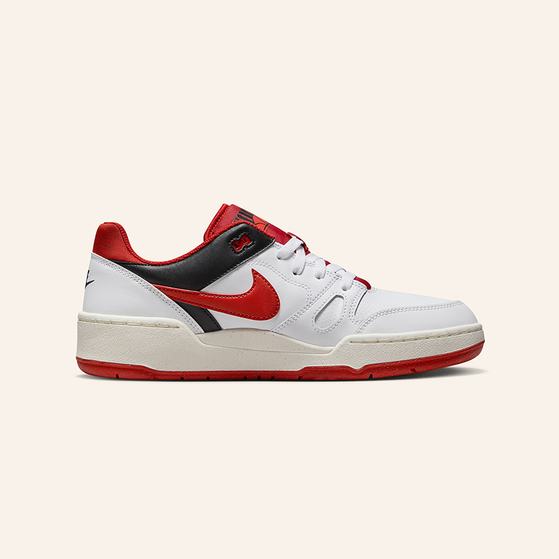 Nike Full Force Low 防滑耐磨 低帮 板鞋 男款 白红 FB1362-102
