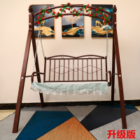 户外铁艺秋千庭院双人摇椅闪电客室内家用阳台大人儿童荡秋千吊椅吊床