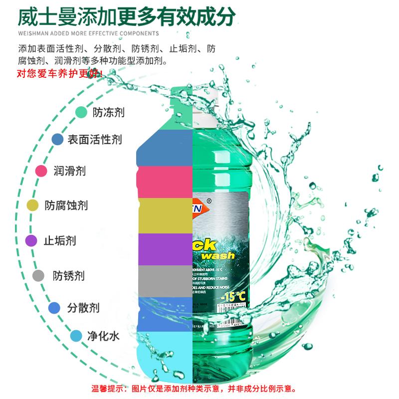 威士曼(RACEMEN)-15℃度防冻型汽车玻璃水冬季雨刮水挡风玻璃清洁液清除虫胶雨刮器水1.8L单瓶装