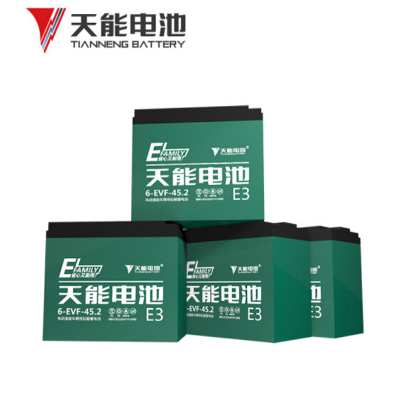 天能 载重型三轮电动车电池电瓶车电瓶 不含安装48V45AH 经典款电池 6-EVF-45 4只装