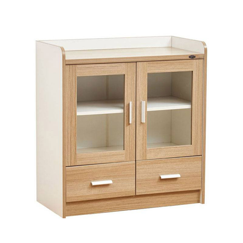 广亿隆餐边收纳柜两门茶水柜原木色WH-YCG0808#A/个高清大图