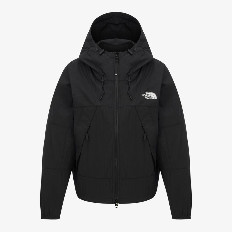 THE NORTH FACE女士复古山地风格防风休闲外套轻便时尚夹克 BLACK 100XL