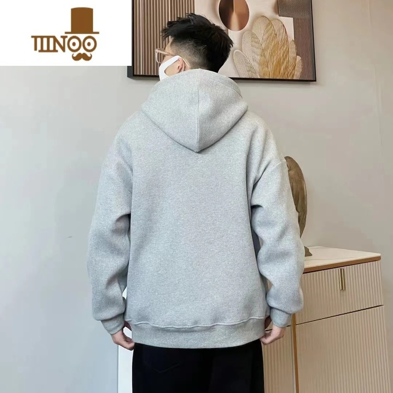 YANXU半拉链机能风卫衣男美式高街男痞帅连帽oversize暗黑系外套潮