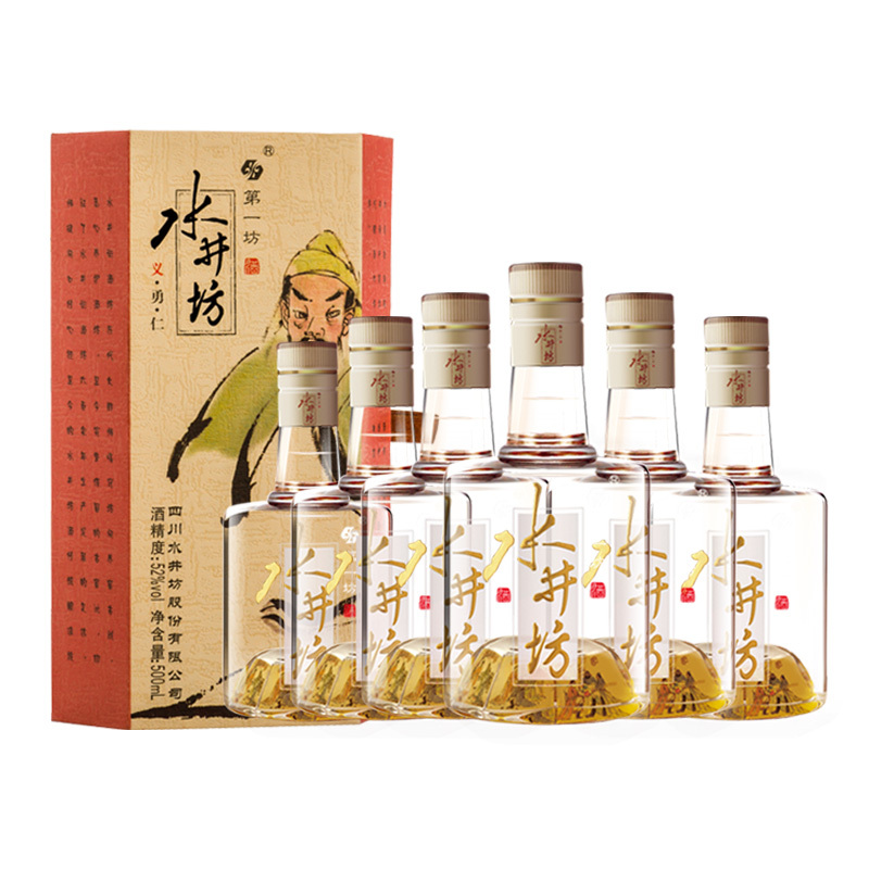 水井坊 三国义勇仁 52度 500ml*6 整箱装 浓香型白酒