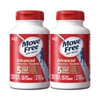 [2瓶装]Schiff MOVE FREE 氨糖软骨素钙片维骨力成人中老年人护关节 膳食营养补充剂 红瓶200粒x2
