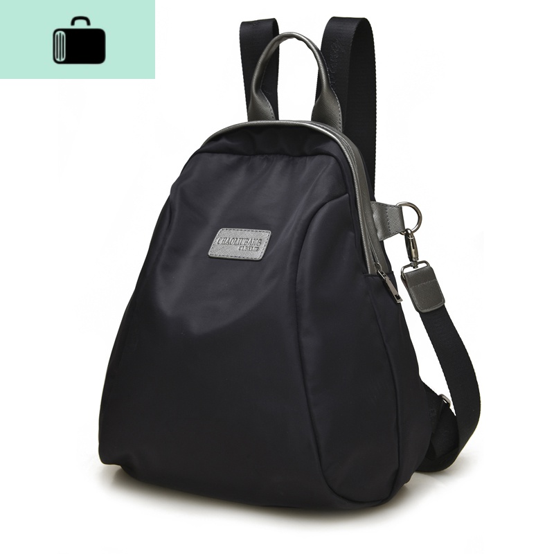 中老年人妇女背包休闲旅游中年双肩包女包尼龙牛津布大容量妈妈包NEW LAKE 黑色