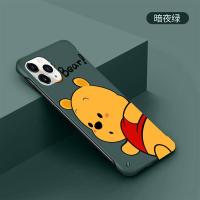 苹果11pro手机壳iPhone11pro无边框超薄散热ihpnoe可爱小熊保护套 蜜蜂和小熊-暗夜绿