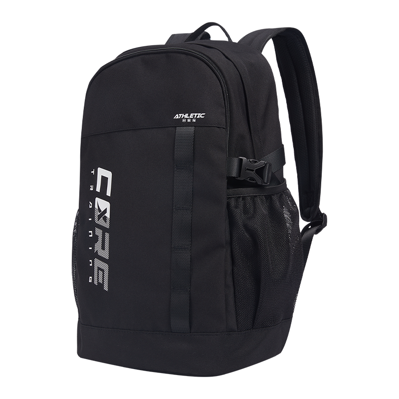 特步 黑色中性双肩包 977337118178/个高清大图