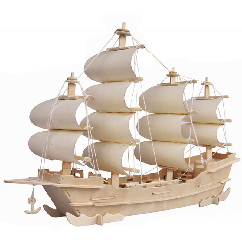 拼图拼装拼插军事船模型海盗船航母战舰diy手工礼品积木明朝商船参数