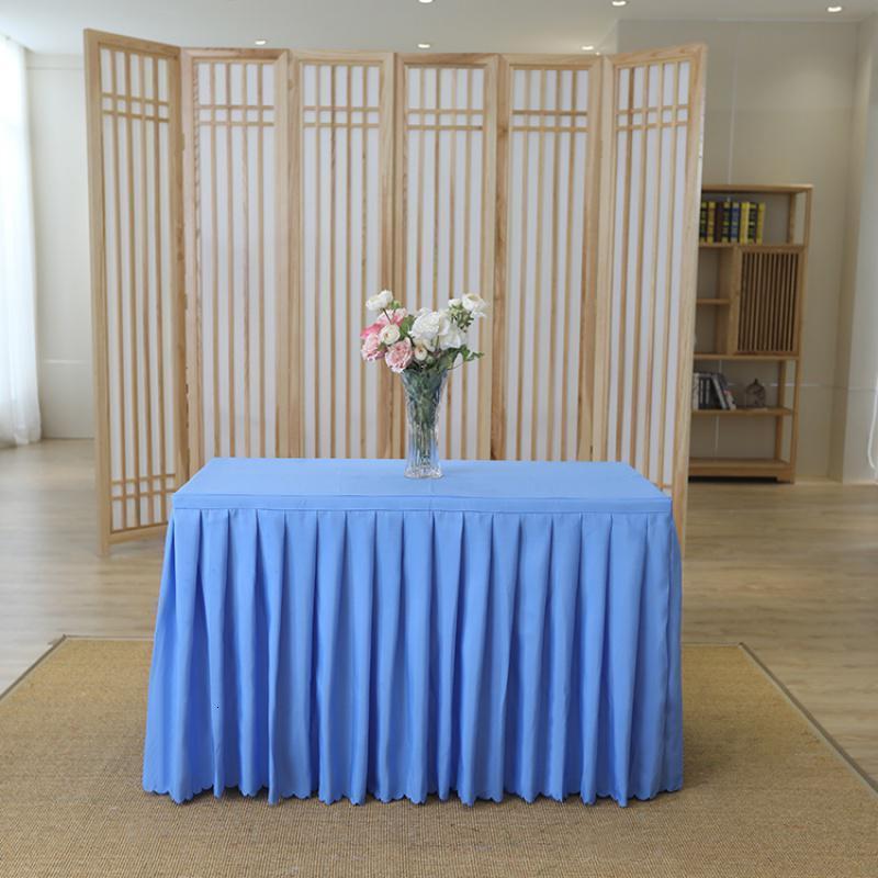 定制酒店会议桌布长方形桌套签到台裙展会办公室桌罩_261_62_989 咨询定做 天蓝色