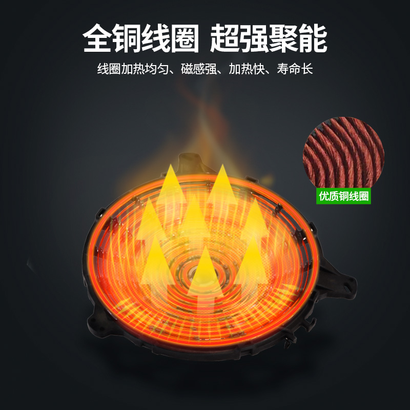 圣托(Shentop)304#不锈钢单头单尾小炒炉 工业用大功率凹面电磁灶 DCE14高清大图