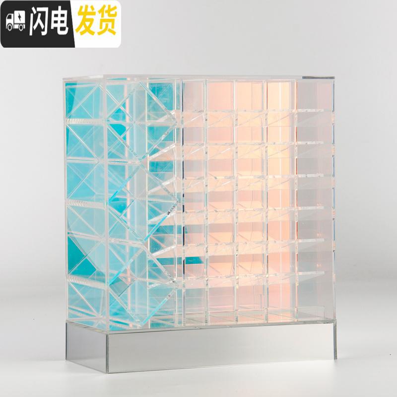 三维工匠唇膏整理盒大号多格子亚克力口红收纳盒 ins风格口红架高清大图