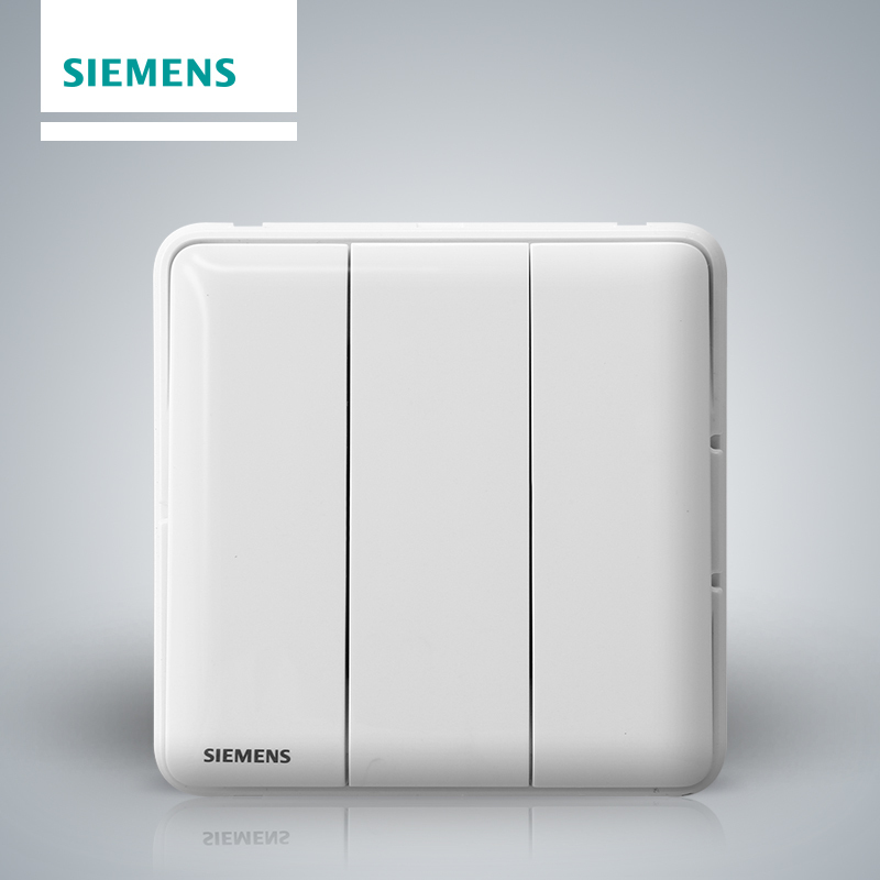 西门子（SIEMENS）开关插座 皓睿玉釉白系列三开双控5TA01333NC01