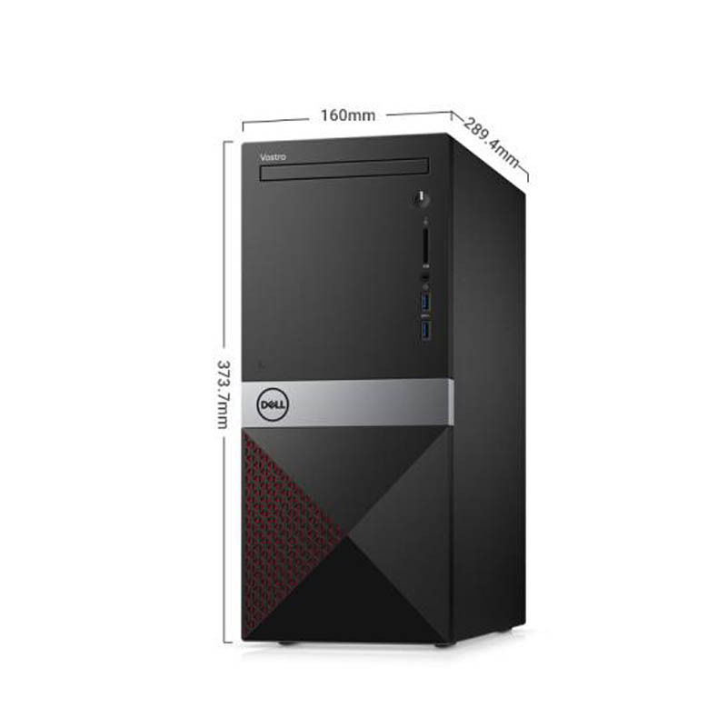 戴尔(DELL)成就Vostro3670 全新九代 商用 台式机电脑 19.5英寸屏(Intel i5-9400 4GB 1TB 2GB独显 无光驱) 商用办公 家庭娱乐 企业采购