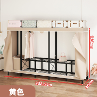 家时光免安装折叠布衣柜拉链全封闭防尘钢管加粗全钢架简易组装收纳柜子