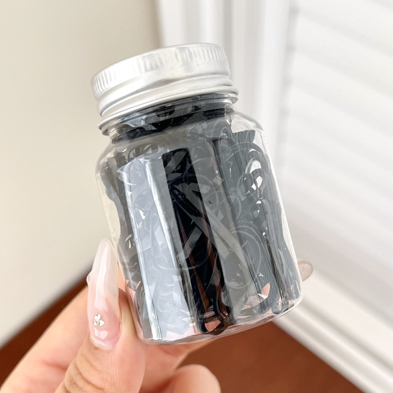 华普思艺500根加厚加粗一次性皮筋头绳高弹力儿童橡皮筋发圈发绳黑高清大图
