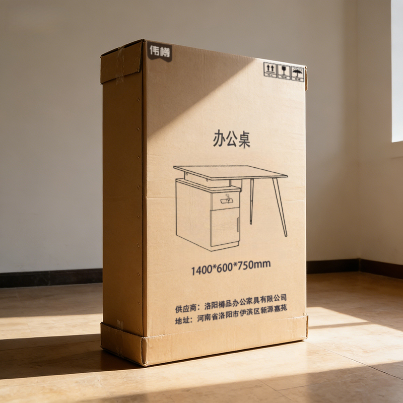 伟樽木质办公桌1400*600*750mm张高清大图