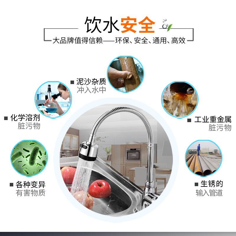 创新者 10寸快接韩式净水器滤芯超滤膜滤芯五级超滤净水器pp棉净水器滤芯 前三级 一年套装
