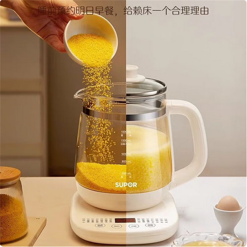 苏泊尔(SUPOR)养生壶1.5L 316L不锈钢大功率恒温电水壶保温预约烧水壶 SW-15Y23 商超同款 D高清大图