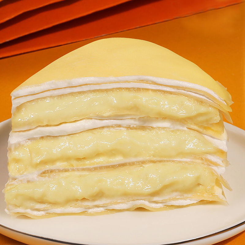 榴大姐顺丰速运榴莲千层5盒450g盒新鲜水果制作香甜可口口感舒适回味