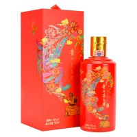 【歌德老酒行】贵州茅台酒飞天茅台喜宴中国红43度500ml 礼盒装 酱香型收藏白酒 官方正品
