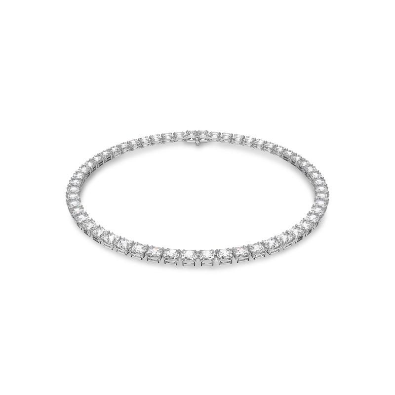 Swarovski优雅女式网球项链 精致方形切割石蕴含时尚魅力高清大图